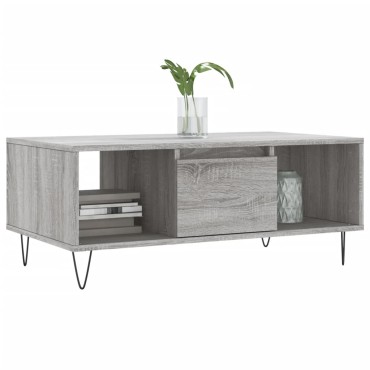 vidaXL Τραπεζάκι Σαλονιού Γκρι Sonoma 90x50x36,5cm Επεξεργασμένο Ξύλο 1 τεμ.