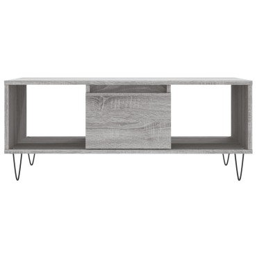 vidaXL Τραπεζάκι Σαλονιού Γκρι Sonoma 90x50x36,5cm Επεξεργασμένο Ξύλο 1 τεμ.