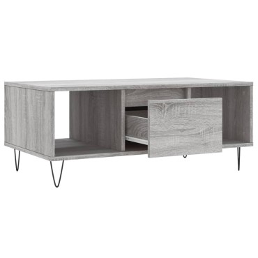 vidaXL Τραπεζάκι Σαλονιού Γκρι Sonoma 90x50x36,5cm Επεξεργασμένο Ξύλο 1 τεμ.