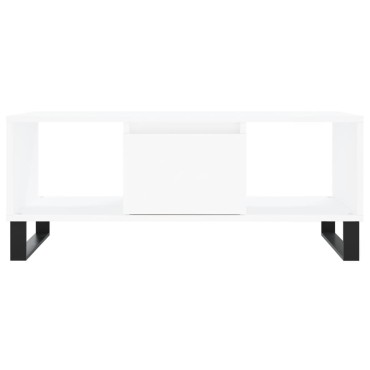 vidaXL Τραπεζάκι Σαλονιού Λευκό 90x50x36,5cm Επεξεργασμένο Ξύλο 1 τεμ.
