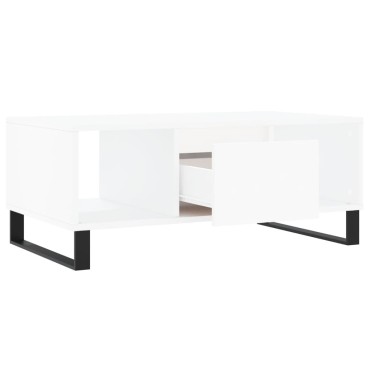 vidaXL Τραπεζάκι Σαλονιού Λευκό 90x50x36,5cm Επεξεργασμένο Ξύλο 1 τεμ.