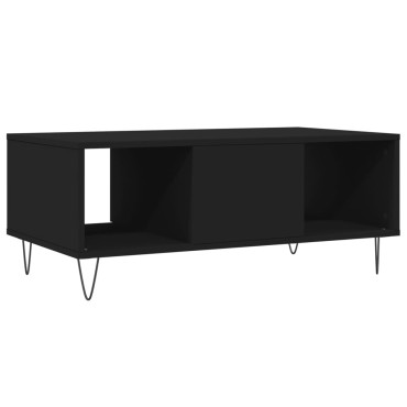 vidaXL Τραπεζάκι Σαλονιού Μαύρο 90x50x36,5cm Επεξεργασμ. Ξύλο 1 τεμ.
