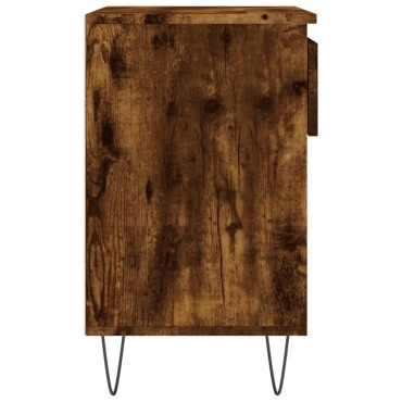 vidaXL Παπουτσοθήκη Καπνιστή Δρυς 70x36x60cm από Επεξεργασμένο Ξύλο