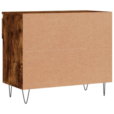 vidaXL Παπουτσοθήκη Καπνιστή Δρυς 70x36x60cm από Επεξεργασμένο Ξύλο