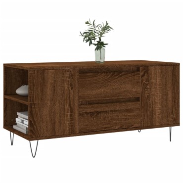 vidaXL Τραπεζάκι Σαλονιού Καφέ Δρυς 102x44,5x50cm Επεξεργασμένο Ξύλο 1 τεμ.
