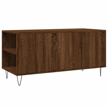 vidaXL Τραπεζάκι Σαλονιού Καφέ Δρυς 102x44,5x50cm Επεξεργασμένο Ξύλο 1 τεμ.