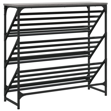 vidaXL Παπουτσοθήκη Γκρι Sonoma 90x30x85cm από Επεξεργασμένο Ξύλο