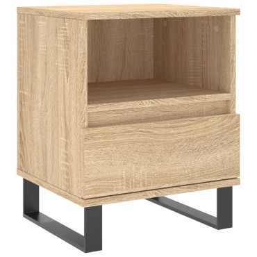 vidaXL Κομοδίνο Sonoma Δρυς 40x35x50cm από Επεξεργ. Ξύλο 1 τεμ.