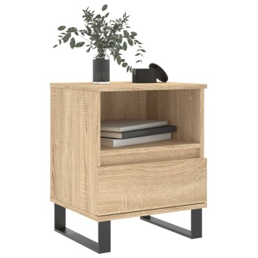 vidaXL Κομοδίνο Sonoma Δρυς 40x35x50cm από Επεξεργ. Ξύλο 1 τεμ.