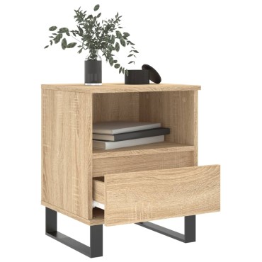 vidaXL Κομοδίνο Sonoma Δρυς 40x35x50cm από Επεξεργ. Ξύλο 1 τεμ.