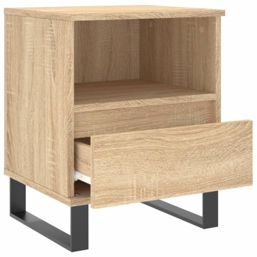 vidaXL Κομοδίνο Sonoma Δρυς 40x35x50cm από Επεξεργ. Ξύλο 1 τεμ.