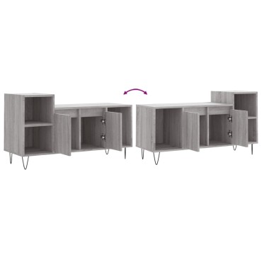 vidaXL Έπιπλο Τηλεόρασης Γκρι Sonoma 100x35x55cm από Επεξεργ. Ξύλο