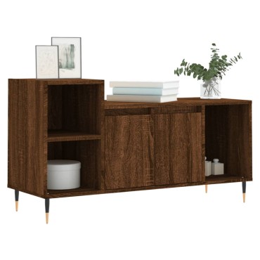 vidaXL Έπιπλο Τηλεόρασης Καφέ Δρυς 100x35x55cm Επεξεργασμένο Ξύλο