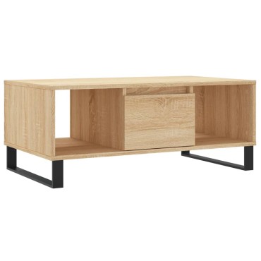 vidaXL Τραπεζάκι Σαλονιού Sonoma Δρυς 90x50x36,5cm Επεξεργασμ. Ξύλο 1 τεμ.
