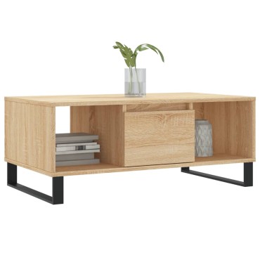 vidaXL Τραπεζάκι Σαλονιού Sonoma Δρυς 90x50x36,5cm Επεξεργασμ. Ξύλο 1 τεμ.