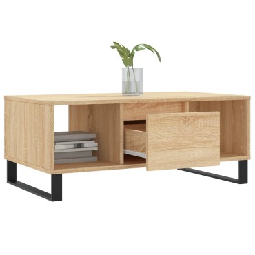 vidaXL Τραπεζάκι Σαλονιού Sonoma Δρυς 90x50x36,5cm Επεξεργασμ. Ξύλο 1 τεμ.