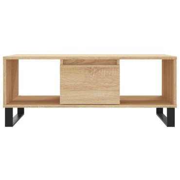 vidaXL Τραπεζάκι Σαλονιού Sonoma Δρυς 90x50x36,5cm Επεξεργασμ. Ξύλο 1 τεμ.