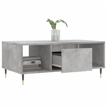 vidaXL Τραπεζάκι Σαλονιού Γκρι Σκυροδ. 90x50x36,5cm Επεξεργ. Ξύλο 1 τεμ.