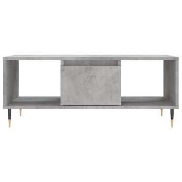 vidaXL Τραπεζάκι Σαλονιού Γκρι Σκυροδ. 90x50x36,5cm Επεξεργ. Ξύλο 1 τεμ.