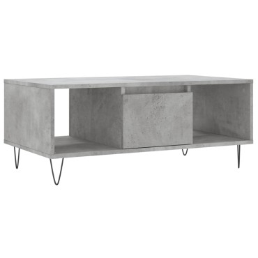 vidaXL Τραπεζάκι Σαλονιού Γκρι Σκυροδ. 90x50x36,5cm Επεξεργ. Ξύλο 1 τεμ.