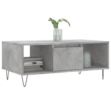 vidaXL Τραπεζάκι Σαλονιού Γκρι Σκυροδ. 90x50x36,5cm Επεξεργ. Ξύλο 1 τεμ.