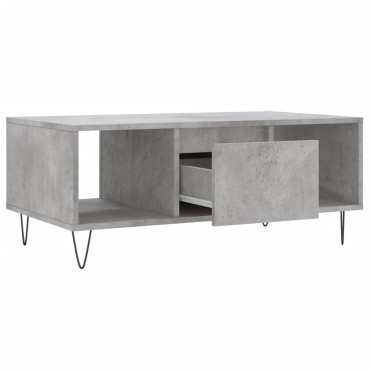 vidaXL Τραπεζάκι Σαλονιού Γκρι Σκυροδ. 90x50x36,5cm Επεξεργ. Ξύλο 1 τεμ.