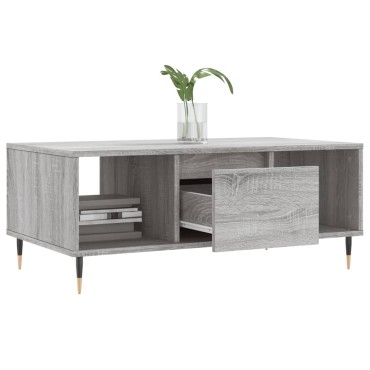 vidaXL Τραπεζάκι Σαλονιού Γκρι Sonoma 90x50x36,5cm Επεξεργασμένο Ξύλο 1 τεμ.