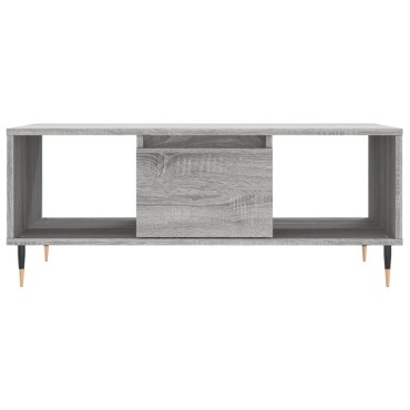 vidaXL Τραπεζάκι Σαλονιού Γκρι Sonoma 90x50x36,5cm Επεξεργασμένο Ξύλο 1 τεμ.