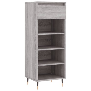 vidaXL Παπουτσοθήκη Γκρι Sonoma 40x36x105cm από Επεξεργασμένο Ξύλο