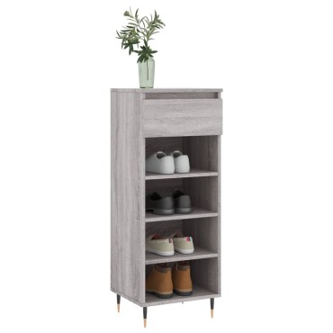 vidaXL Παπουτσοθήκη Γκρι Sonoma 40x36x105cm από Επεξεργασμένο Ξύλο