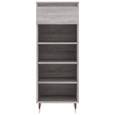 vidaXL Παπουτσοθήκη Γκρι Sonoma 40x36x105cm από Επεξεργασμένο Ξύλο