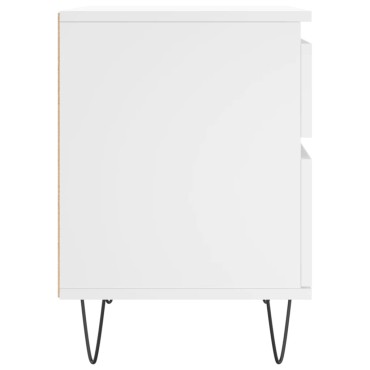 vidaXL Κομοδίνα Λευκά 2 τεμ. 40x35x50cm από Επεξεργασμένο Ξύλο