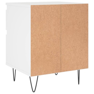 vidaXL Κομοδίνα Λευκά 2 τεμ. 40x35x50cm από Επεξεργασμένο Ξύλο