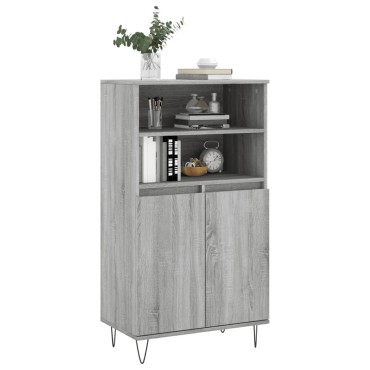 vidaXL Ντουλάπι Γκρι Sonoma 60x36x110cm από Επεξεργασμένο Ξύλο 1 τεμ.