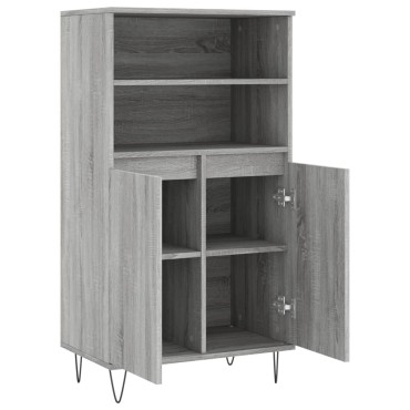 vidaXL Ντουλάπι Γκρι Sonoma 60x36x110cm από Επεξεργασμένο Ξύλο 1 τεμ.