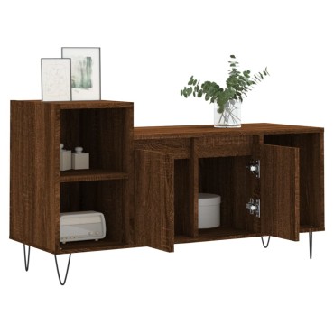 vidaXL Έπιπλο Τηλεόρασης Καφέ Δρυς 100x35x55cm Επεξεργασμένο Ξύλο