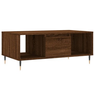 vidaXL Τραπεζάκι Σαλονιού Καφέ Δρυς 90x50x36,5cm Επεξεργασμ. Ξύλο 1 τεμ.