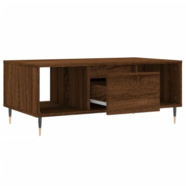 vidaXL Τραπεζάκι Σαλονιού Καφέ Δρυς 90x50x36,5cm Επεξεργασμ. Ξύλο 1 τεμ.