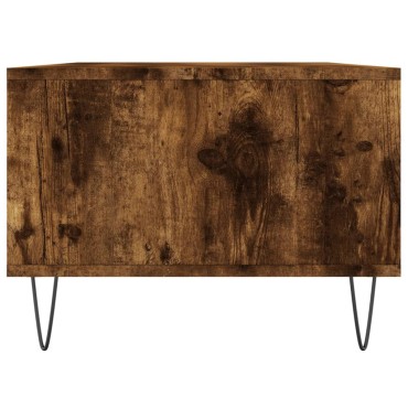 vidaXL Τραπεζάκι Σαλονιού Καπνιστή Δρυς 90x50x36,5cm Επεξεργ. Ξύλο 1 τεμ.