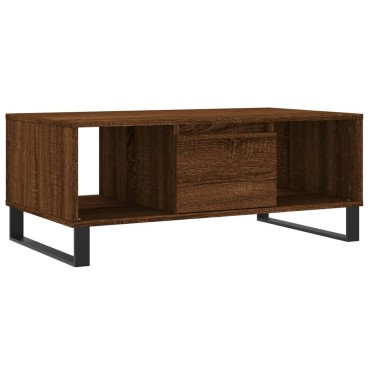vidaXL Τραπεζάκι Σαλονιού Καφέ Δρυς 90x50x36,5cm Επεξεργασμ. Ξύλο 1 τεμ.