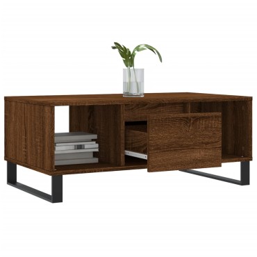 vidaXL Τραπεζάκι Σαλονιού Καφέ Δρυς 90x50x36,5cm Επεξεργασμ. Ξύλο 1 τεμ.