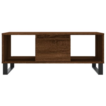 vidaXL Τραπεζάκι Σαλονιού Καφέ Δρυς 90x50x36,5cm Επεξεργασμ. Ξύλο 1 τεμ.
