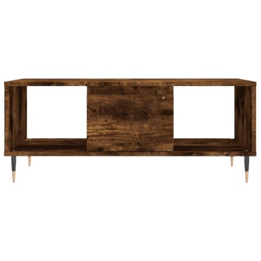 vidaXL Τραπεζάκι Σαλονιού Καπνιστή Δρυς 90x50x36,5cm Επεξεργ. Ξύλο 1 τεμ.