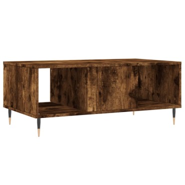 vidaXL Τραπεζάκι Σαλονιού Καπνιστή Δρυς 90x50x36,5cm Επεξεργ. Ξύλο 1 τεμ.