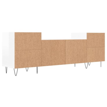 vidaXL Έπιπλο Τηλεόρασης Γυαλ. Λευκό 160x35x55cm Επεξεργασμένο Ξύλο