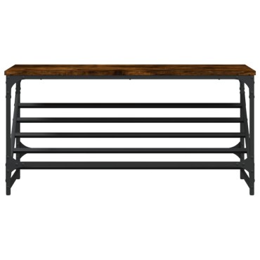 vidaXL Παπουτσοθήκη Καπνιστή Δρυς 90x30x45cm Επεξεργασμένο Ξύλο