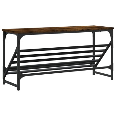 vidaXL Παπουτσοθήκη Καπνιστή Δρυς 90x30x45cm Επεξεργασμένο Ξύλο
