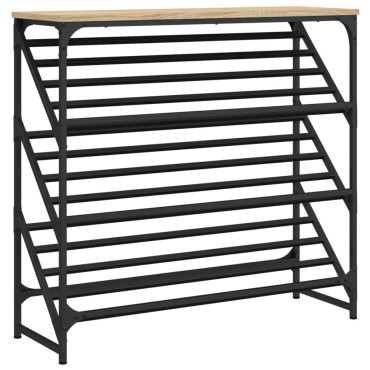 vidaXL Παπουτσοθήκη Sonoma Δρυς 90x30x85cm Επεξεργασμένο Ξύλο