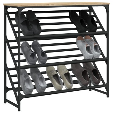 vidaXL Παπουτσοθήκη Sonoma Δρυς 90x30x85cm Επεξεργασμένο Ξύλο