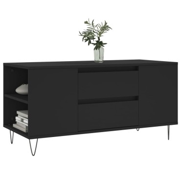 vidaXL Τραπεζάκι Σαλονιού Μαύρο 102x44,5x50cm από Επεξεργασμένο Ξύλο 1 τεμ.
